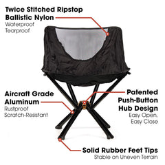 Fired Hammer TrailSpin 360 – Portable Swivel Folding Chair