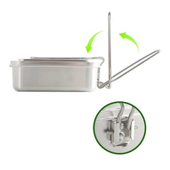 Portable Handle Steel Stainless Lunch Box Heat Insulation