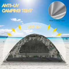 Stealth Camo Dome Tent – Lightweight Shelter for Outdoor Adventures