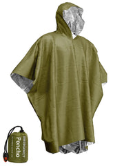Emergency Thermal Rain Poncho – Waterproof & Heat Reflective Survival Gear