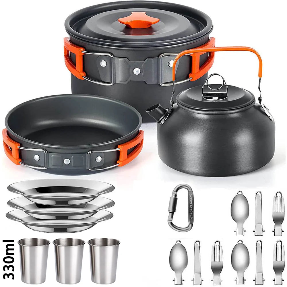 Camping Cooking set Camping Cookware Travel Tableware - Fired Hammer