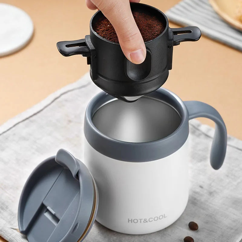 Stainless Steel Coffee Filter Drip Coffee Tea Holder Reusable Mug Coffee - Fired Hammer