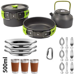 Camping Cooking set Camping Cookware Travel Tableware - Fired Hammer
