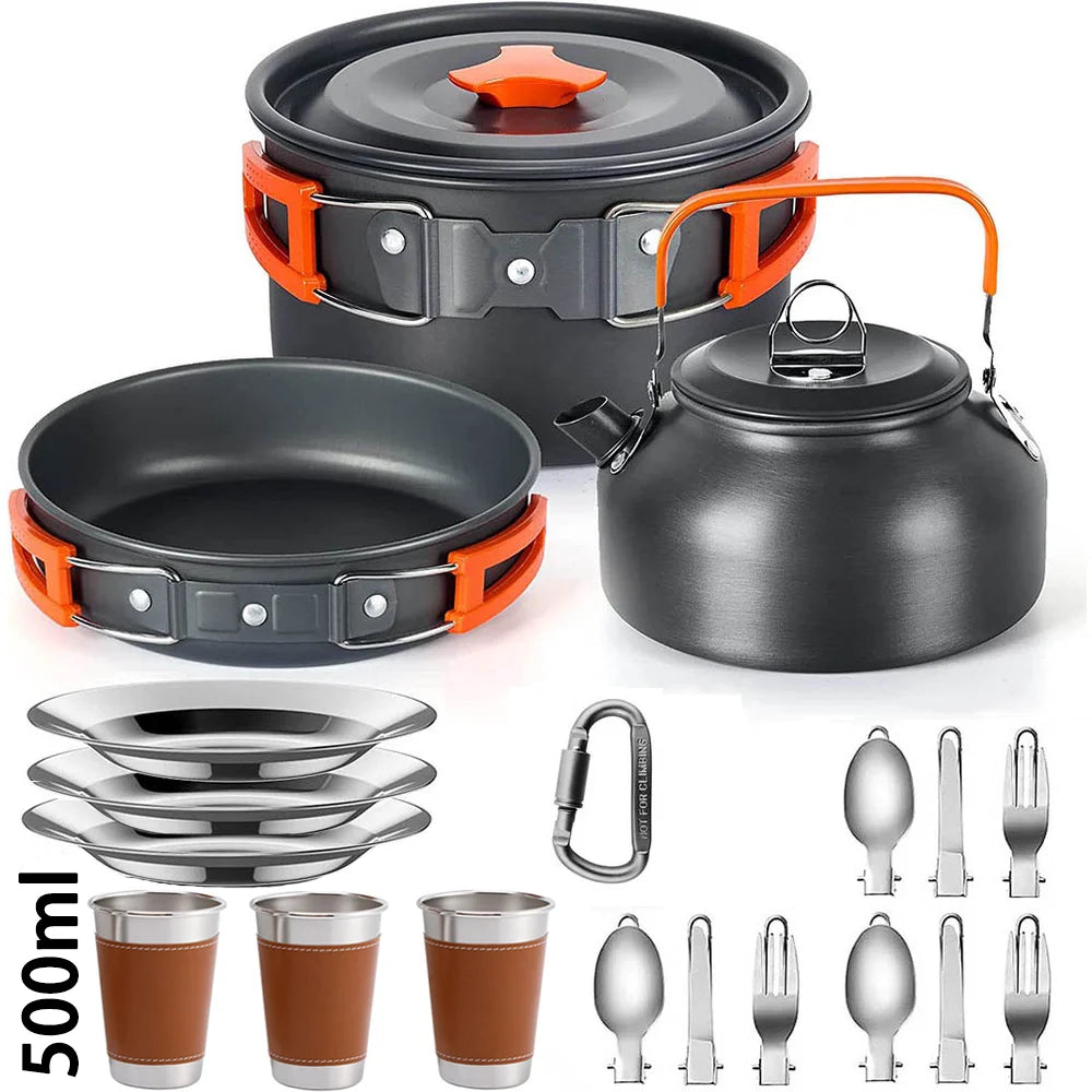 Camping Cooking set Camping Cookware Travel Tableware - Fired Hammer