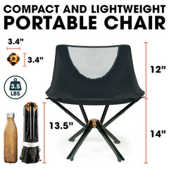 Fired Hammer TrailSpin 360 – Portable Swivel Folding Chair