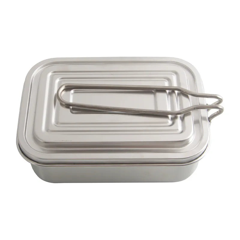 Portable Handle Steel Stainless Lunch Box Heat Insulation