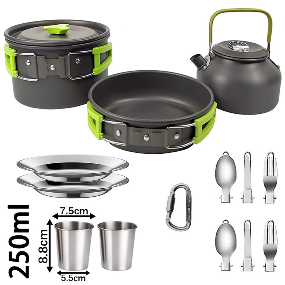 Camping Cooking set Camping Cookware Travel Tableware - Fired Hammer