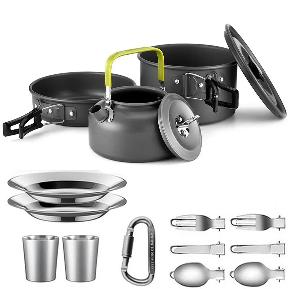 Camping Cooking set Camping Cookware Travel Tableware - Fired Hammer