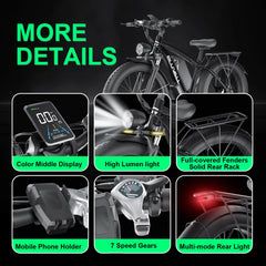 48V 2000W Electric Fat Bike Electric Bicycle