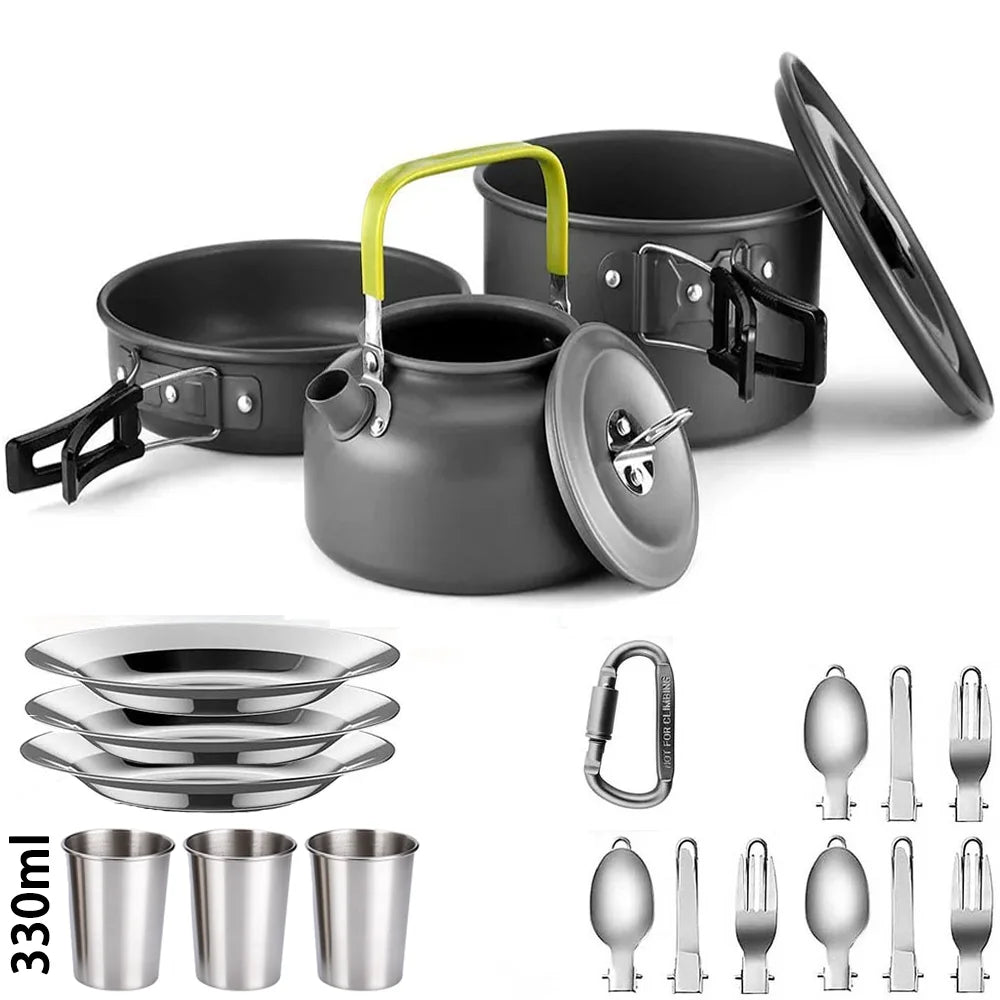 Camping Cooking set Camping Cookware Travel Tableware - Fired Hammer