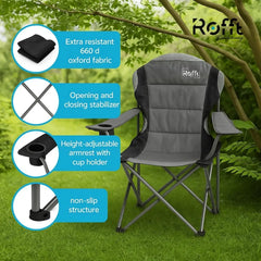 Fired Hammer IronRest™ 120 — Outdoor Folding Chair