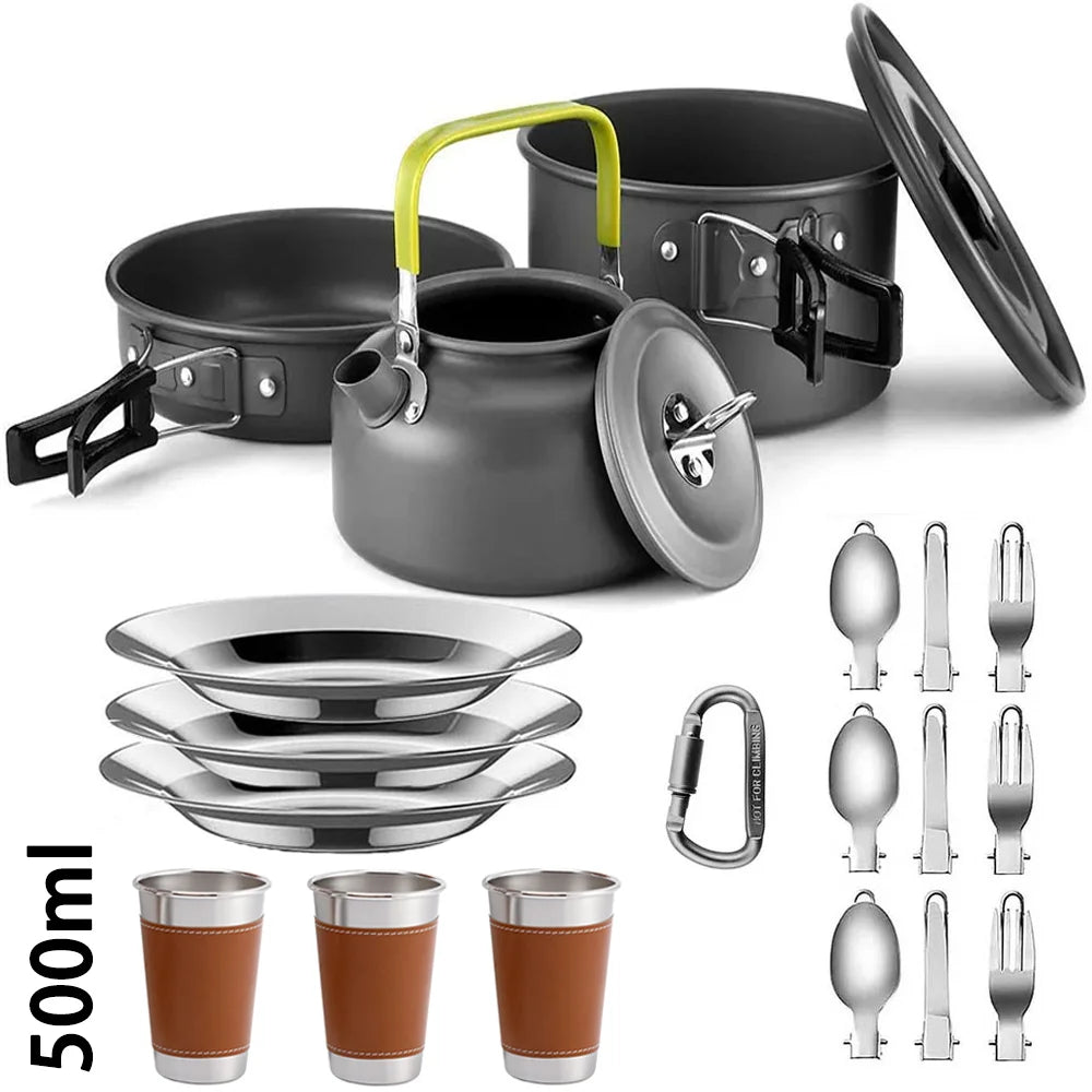 Camping Cooking set Camping Cookware Travel Tableware - Fired Hammer