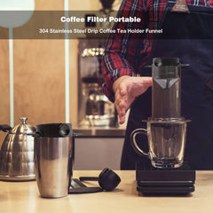 Stainless Steel  Coffee Filter Drip Coffee Tea Holder Reusable Mug Coffee - Fired Hammer