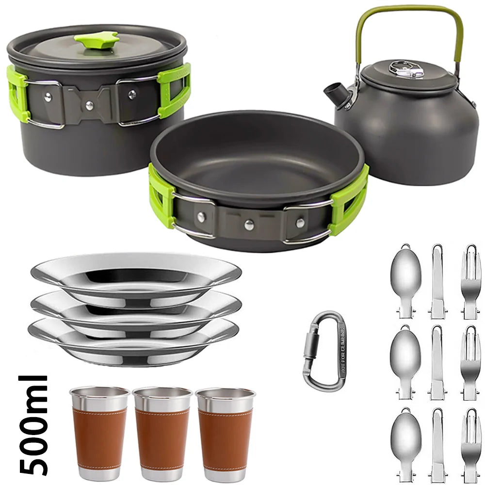 Camping Cooking set Camping Cookware Travel Tableware - Fired Hammer
