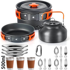 Camping Cooking set Camping Cookware Travel Tableware - Fired Hammer