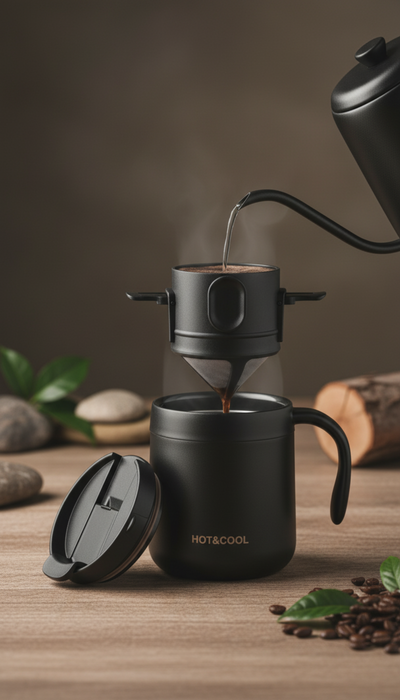 Stainless Steel  Coffee Filter Drip Coffee Tea Holder Reusable Mug Coffee - Fired Hammer