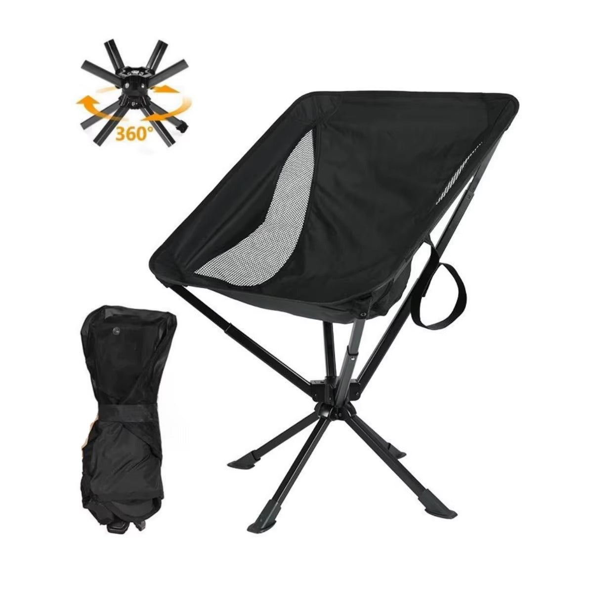 Fired Hammer TrailSpin 360 – Portable Swivel Folding Chair